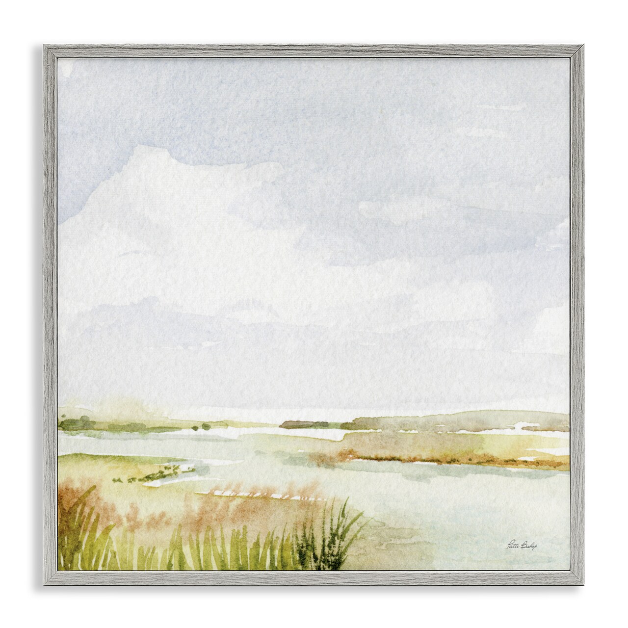 Stupell Industries Delicate Marsh Painting Framed Giclee, design by Patti Bishop